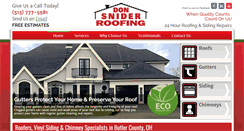 Desktop Screenshot of donsniderroofing.com