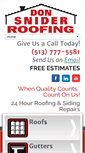 Mobile Screenshot of donsniderroofing.com